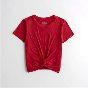 Hollister Twist-Front T-Shirt (Red)